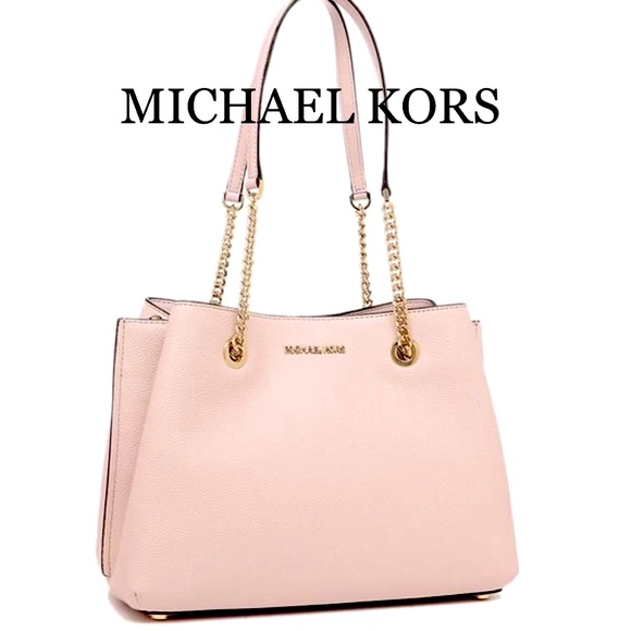 Michael Kors Handbags - MICHAEL KORS TEAGEN LG LONG DROP SATCHEL POWDER BL